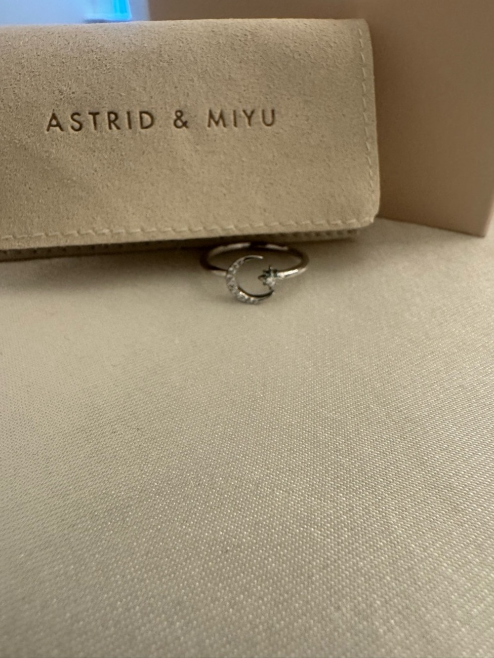 Silver Crescent Moon Ring